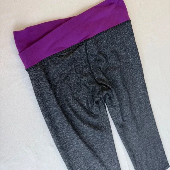 Lululemon Groove Pant Flare Yoga Grey Space Dye Purple Crossover Waist Size 6 - Picture 9 of 11